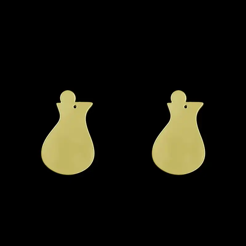 گوشواره طلا 18 عیار زنانه مدوپد مدل هندسی کد GA1-15066