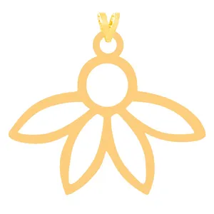 آویز گردنبند طلا 18 عیار زنانه کرابو مدل گلKr31554