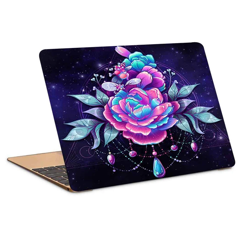 استیکر لپ تاپ طرح نقاشی فانتزی گل رز مدل P-271-مناسب برای لپ تاپ 15.6 اینچ