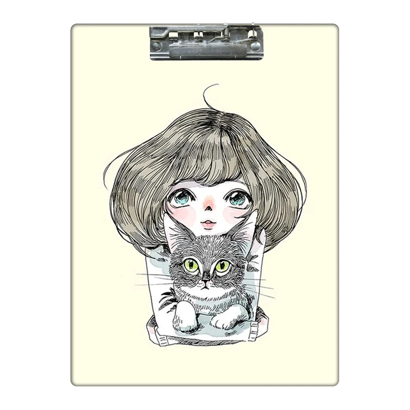 تخته شاسی طرح دختر و گربه کد 0132229 سایز A4