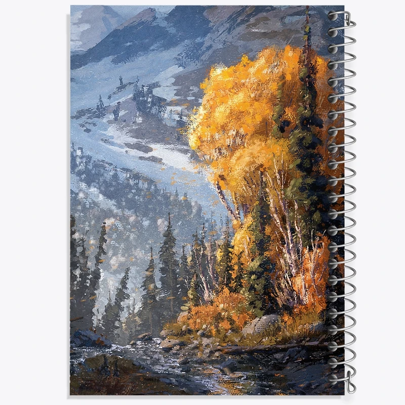 دفتر ژورنال نویسی 50 برگ خندالو مدل نقطه ای طرح نقاشی منظره کد F1410