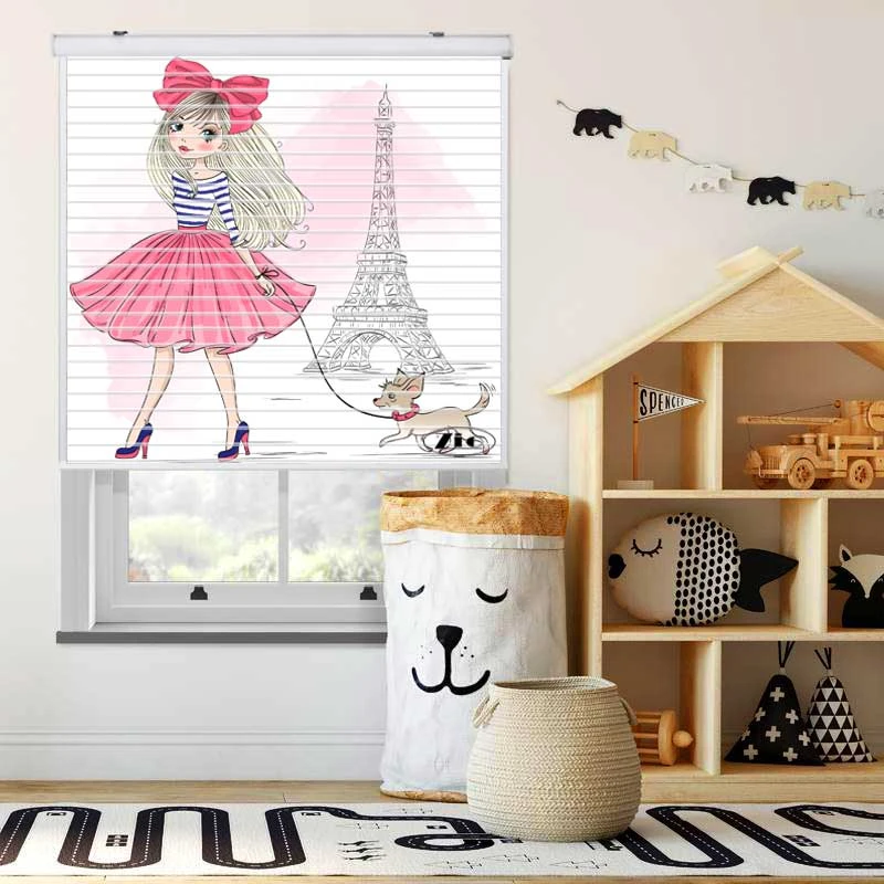 پرده زبرا زیو مدل سیلوئت کد K3003 سایز 150x150 سانتی متر