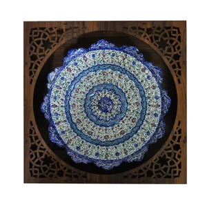 بشقاب میناکاری مدل گل کد M 3