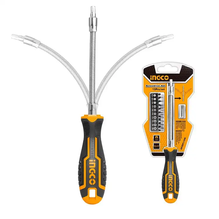 پیچ گوشتی اینکو مدل AKSDFL-1208 مجموعه 12 عددی