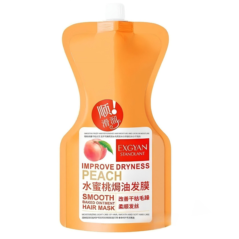 ماسک مو ترمیم کننده اکسگین مدل هلو مناسب موهای آسیب دیده وزن 500 گرم