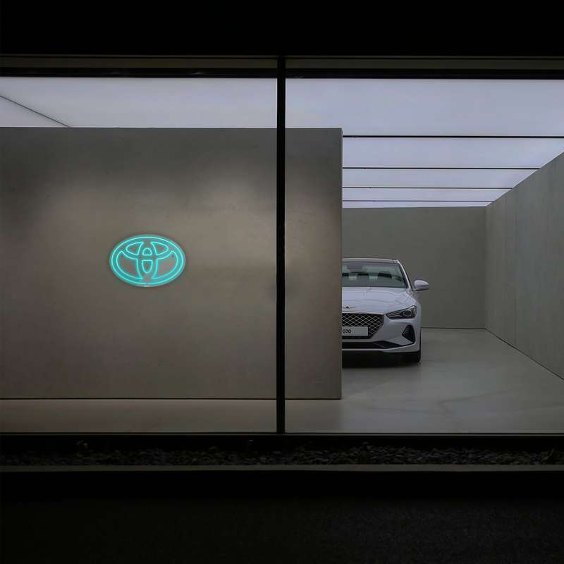 چراغ دیواری نئون دیزاین طرح Toyota-Logo-GL_TBL
