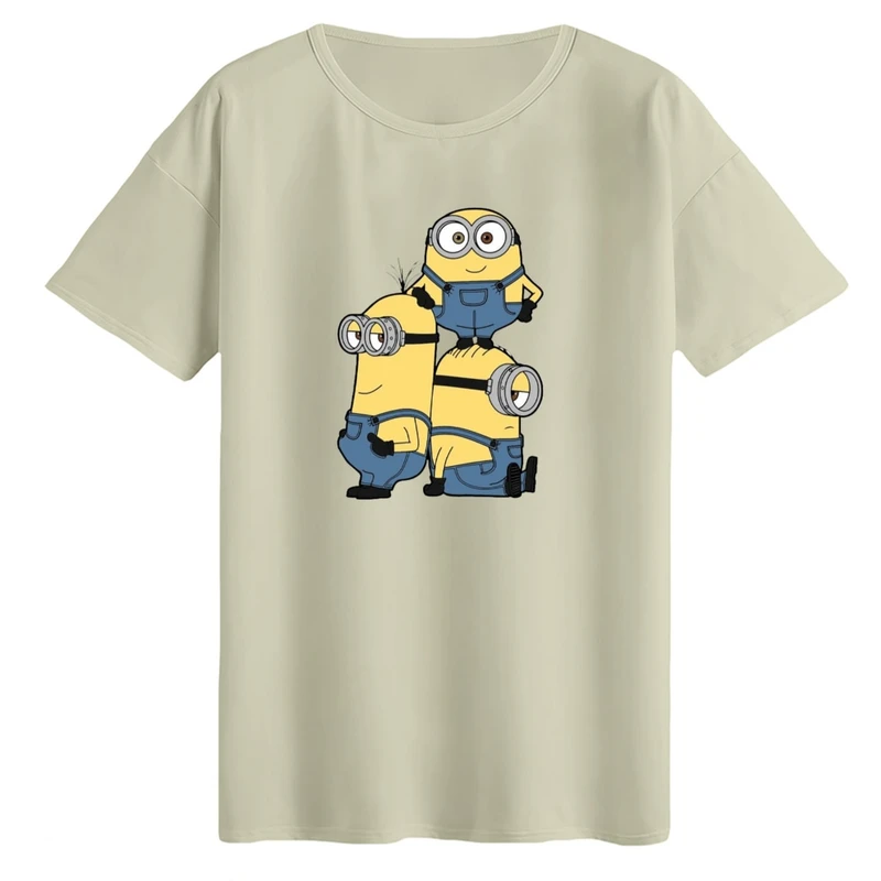 تی‌شرت لانگ آستین کوتاه زنانه مدل مینیون کد۴