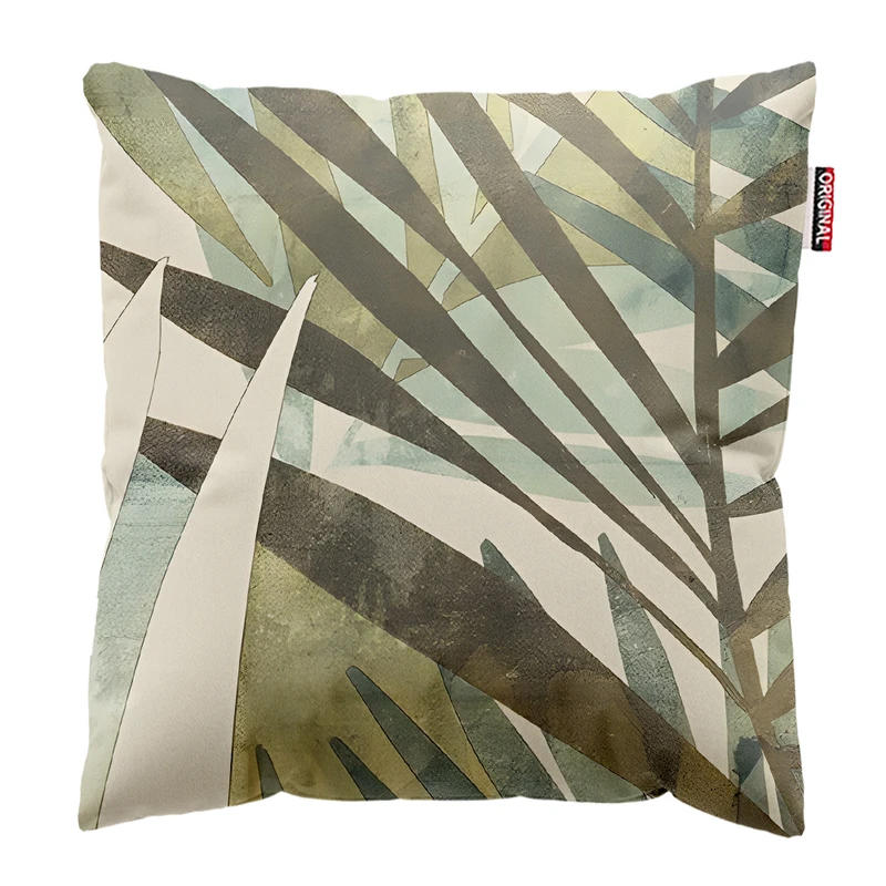 کوسن پاد آفرین مدل مینیمال طرح گل و برگ کد PK403445 سایز 40*40 سانتی متر