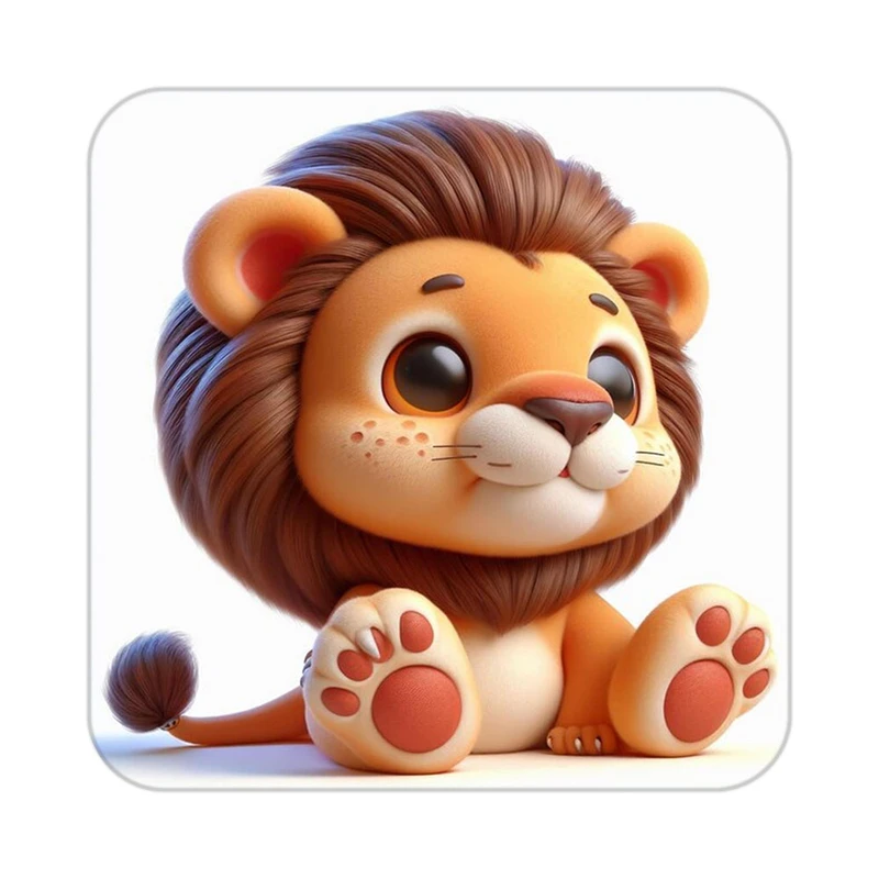 زیر لیوانی کاکتی طرح شیر مدل mp22759