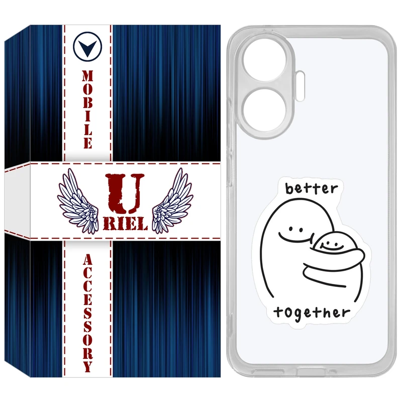 کاور یوریل مدل Clear کد 90 طرح Together مناسب برای گوشی موبایل شیائومی Poco F7