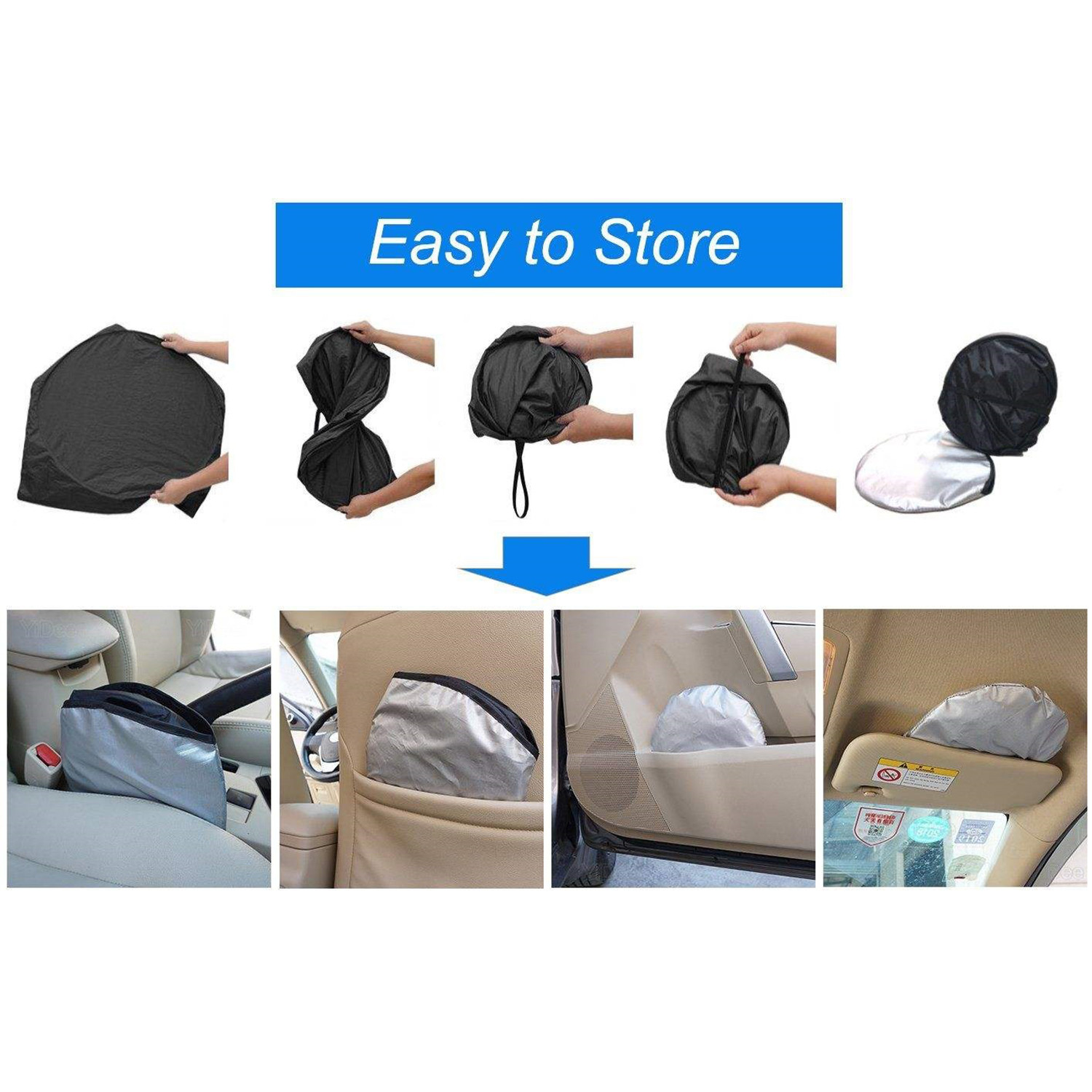 آفتاب گیر شیشه خودرو پاسیکو مدل P531 مناسب برای هیوندای اکسنت مجموعه 5 عددی