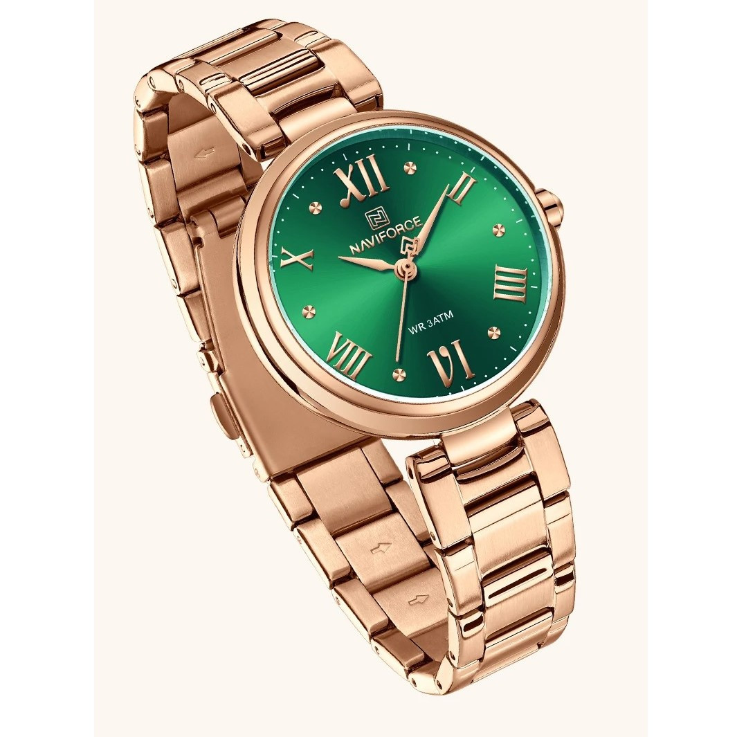 ساعت مچی عقربه ای زنانه نیوی فورس مدل NF5030RGGN ساعت مچی عقربه ای زنانه نیوی فورس مدل NF5030RGGN