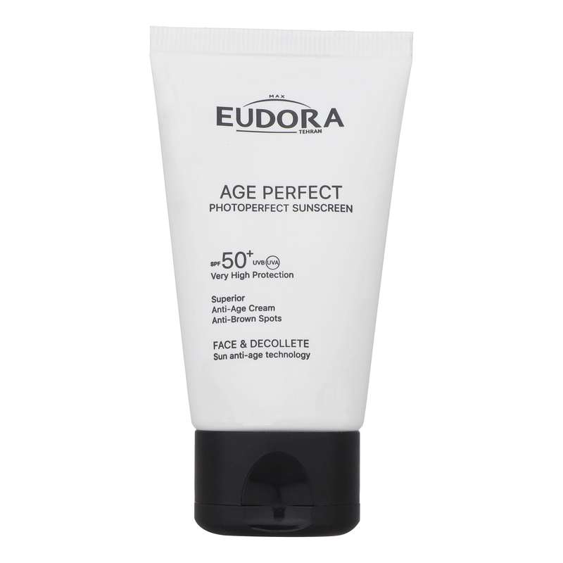 کرم ضد آفتاب بدون رنگ ادورامکس SPF 50 مدل Age Perfect ‌مناسب انواع پوست حجم 40 میلی‌لیتر