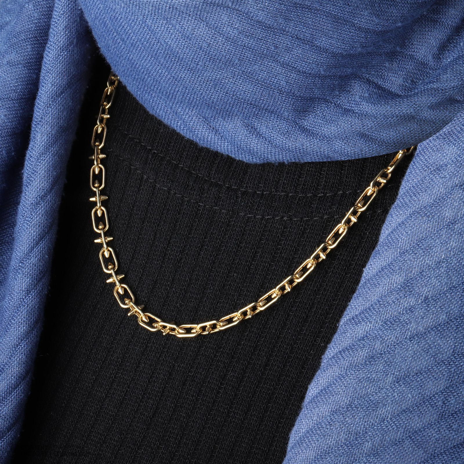 گردنبند طلا 18 عیار زنانه با زنجیر طرح تیفانی تایتان وی گالری مدل NC1456 -  - 3