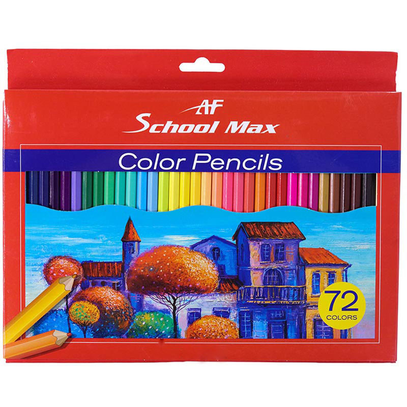 مداد رنگی 72 رنگ ای اف اسکول مکس طرح دهکده 