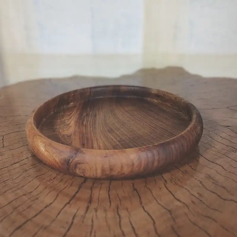 بشقاب چوبی مدل نیلوفر