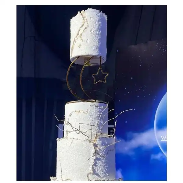 استراکچر کیک به گز مدل ماه و ستاره معلق