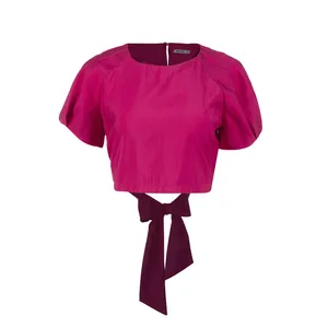 بلوز آستین کوتاه یقه گرد زنانه سرژه مدل 204663