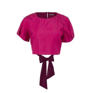 بلوز آستین کوتاه یقه گرد زنانه سرژه مدل 204663