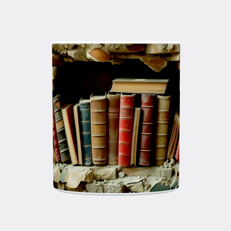 ماگ حس آمیزی طرح کتاب مدل کتابخانه کد 10