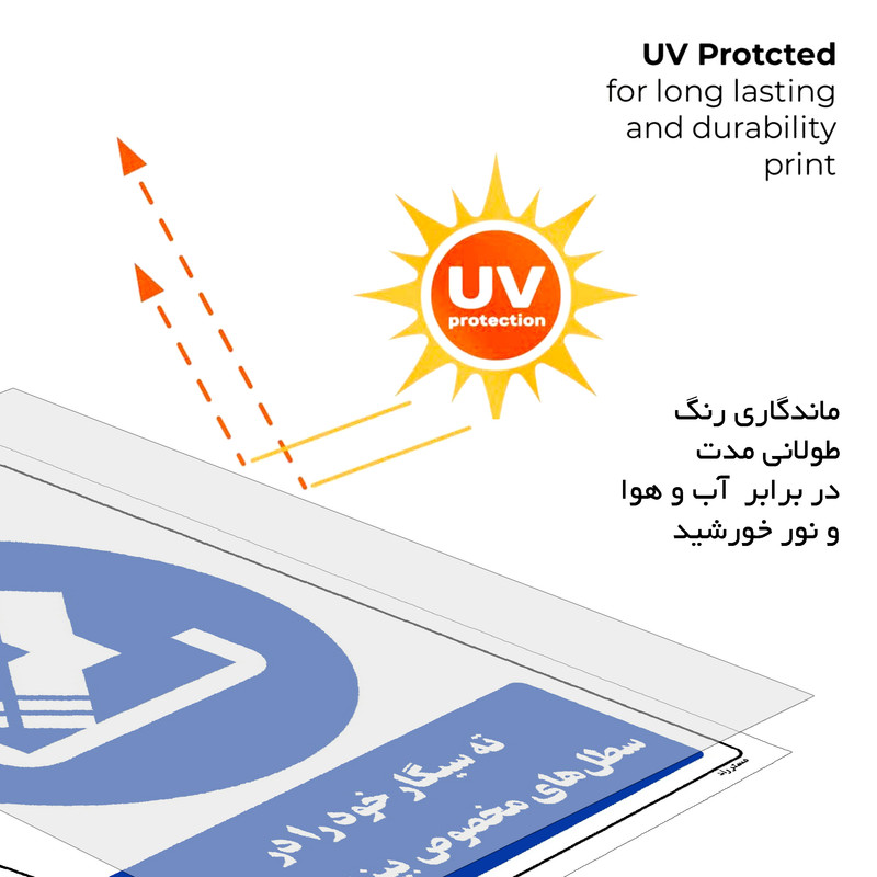 برچسب ایمنی مستر راد طرح ته سیگار خود را در سطل های مخصوص بیندازید مدل HSE-OSHA-0106