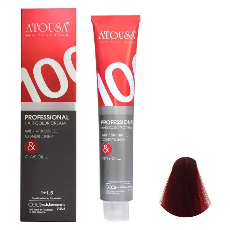 رنگ مو آتوسا شماره RV4 حجم 100 میلی لیتر رنگ یاقوتی متوسط