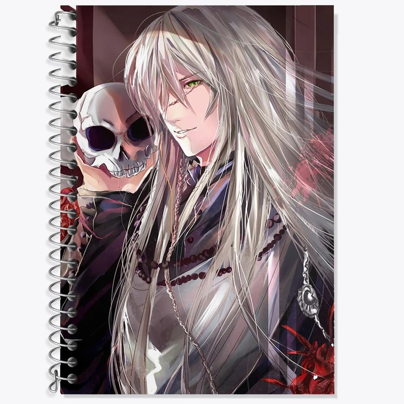 دفتر زبان 50 برگ خندالو مدل سه خط طرح اندرتیکر انیمه خادم سیاه Black Butler کد 16337