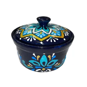 قندان سفالی مدل نقاشی شده