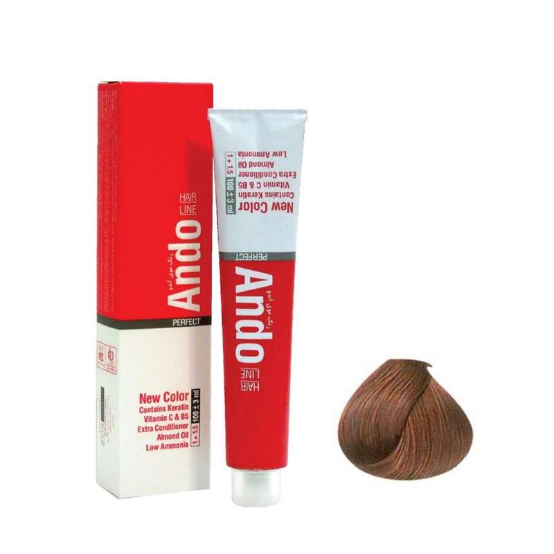 رنگ مو آندو شماره 5 حجم 100 میلی لیتر رنگ قهوه ای روشن