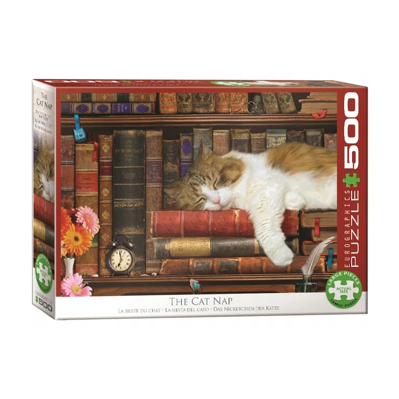 پازل 500 تکه یوروگرافیکس پازلز مدل The Cat Nap كد 5545-6500