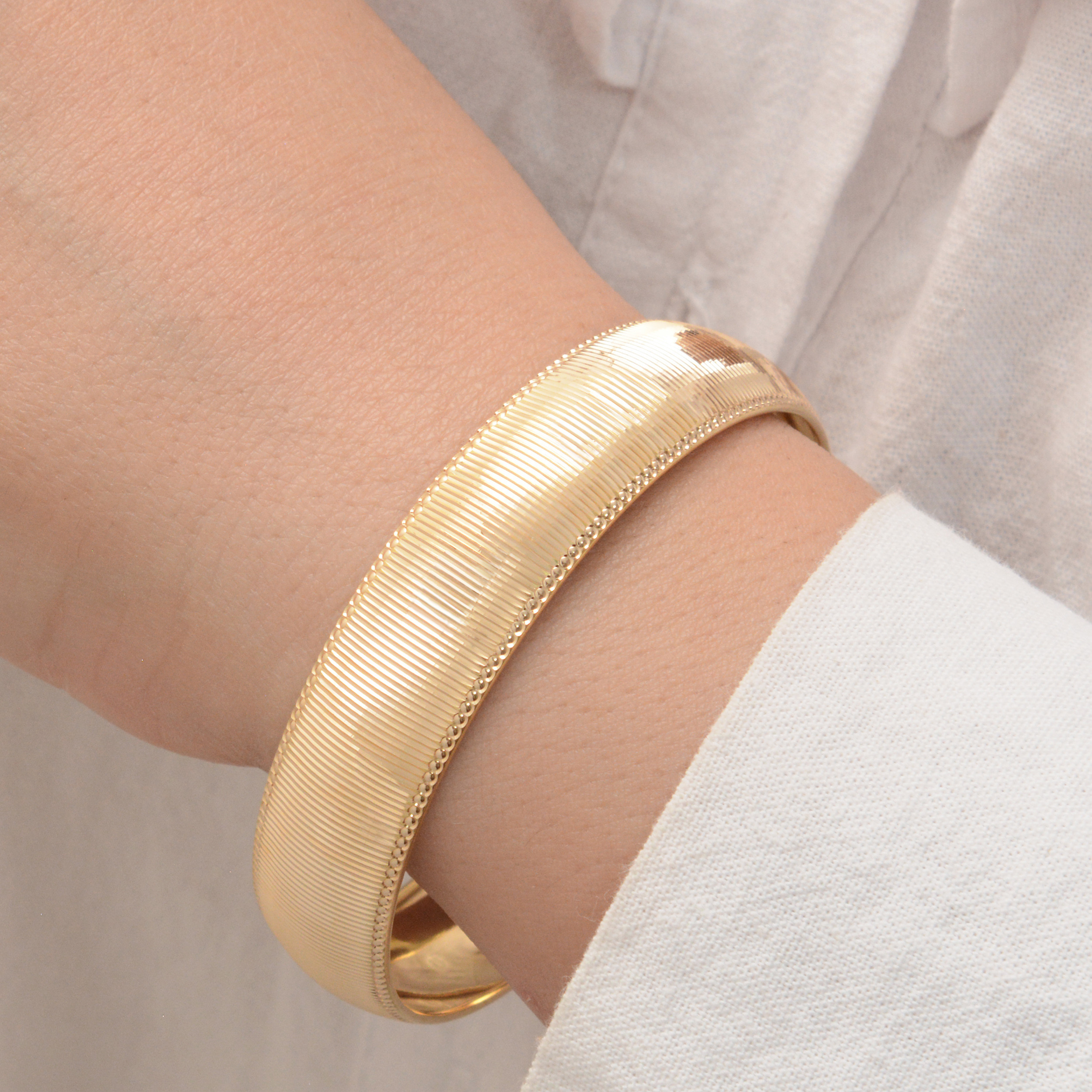 النگو طلا 18 عیار زنانه طلای مستجابی مدل اسپرلوس کد یک N1