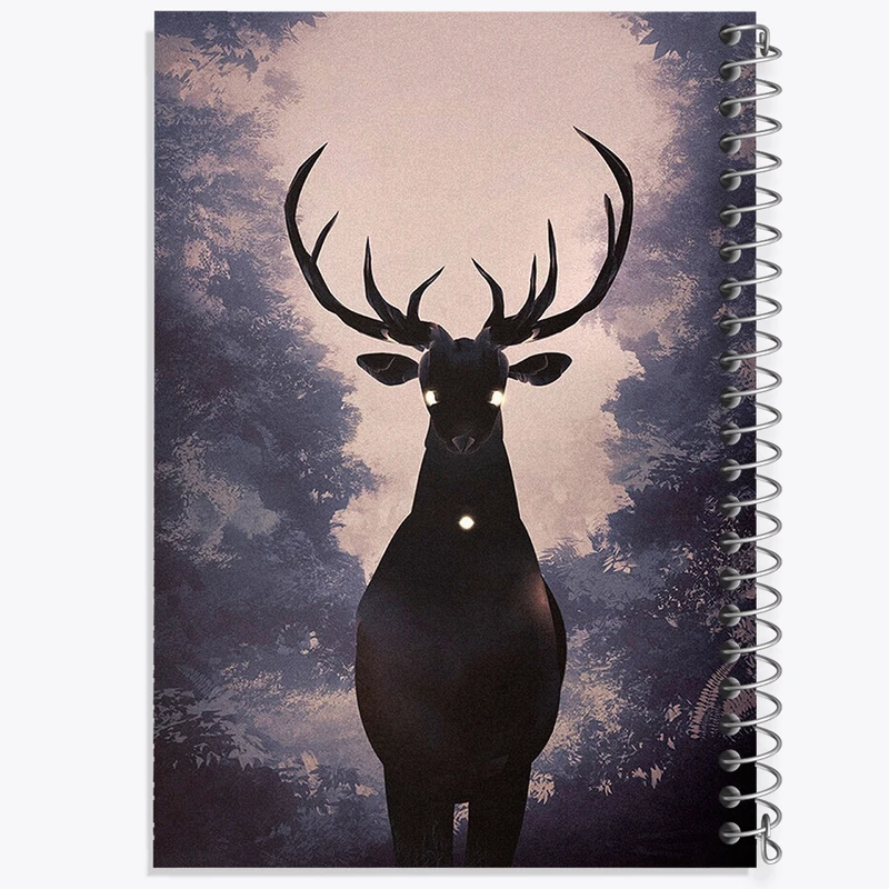 دفتر ژورنال نویسی 50 برگ خندالو مدل نقطه ای طرح گوزن کد F320