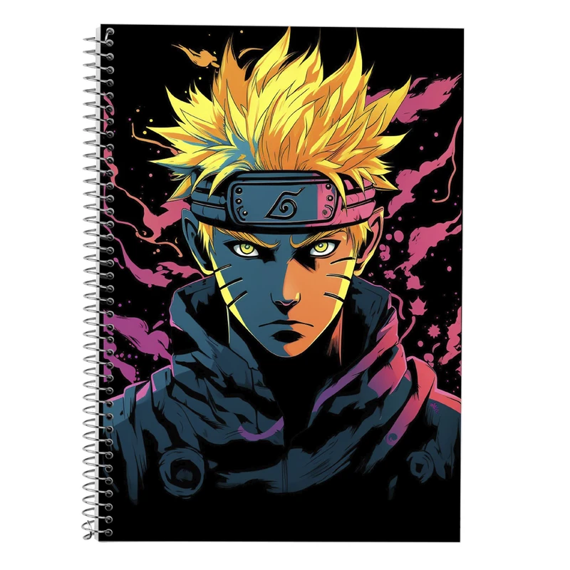 دفتر زبان 50 برگ مدوپد مدل سه خط طرح Naroto کد DF11276