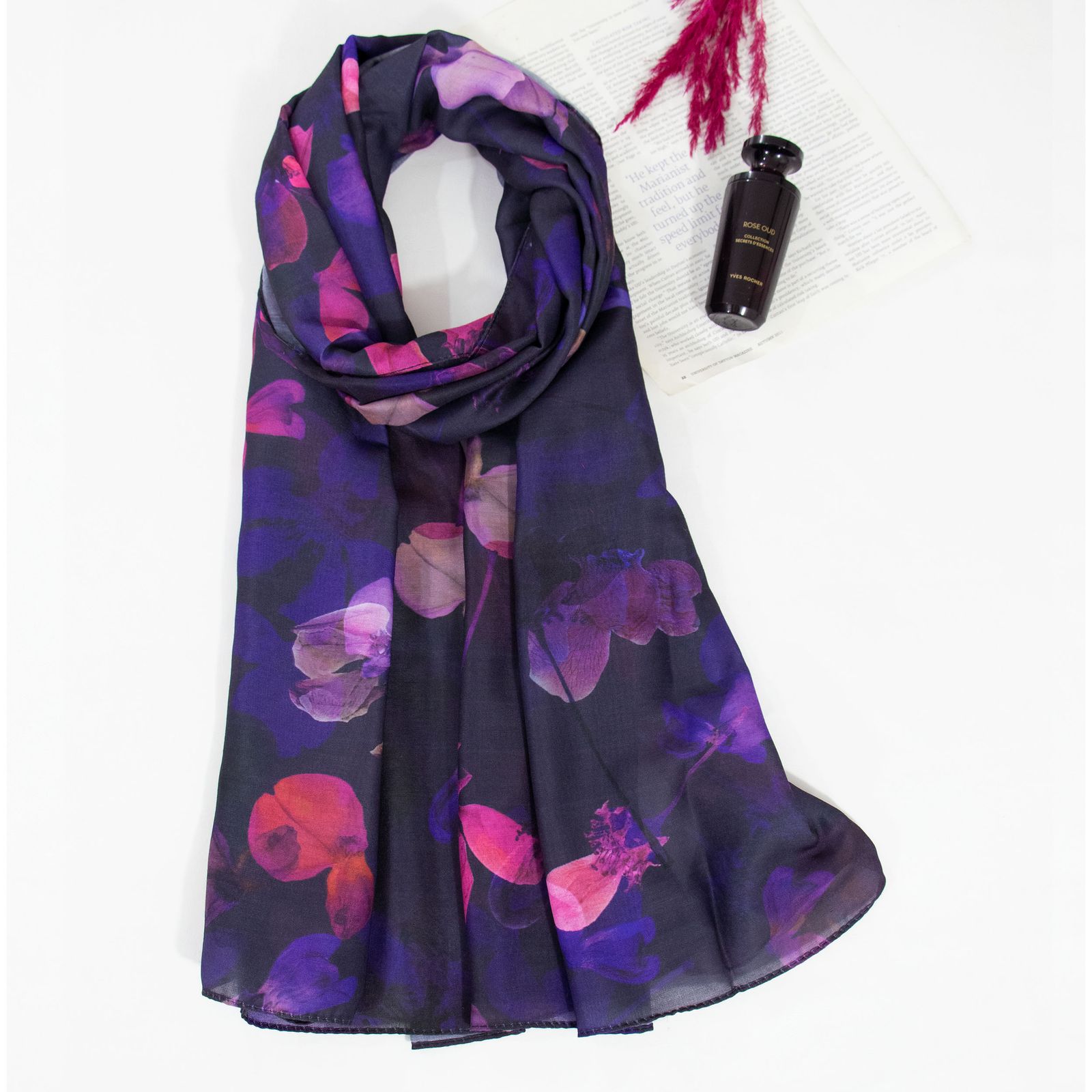 شال زنانه مدل نخی پاییزی طرح جدید 2023 کد 2273 -  - 3