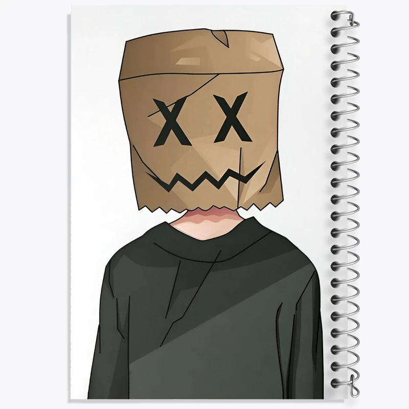 دفتر ژورنال نویسی 50 برگ خندالو مدل نقطه ای طرح صورت پاکتی کد N2889