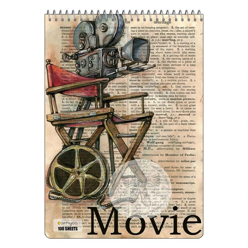 دفتر شطرنجی 100 برگ کارنیکا طرح روزنامه وینتج Vintage Newspaper کد 50887