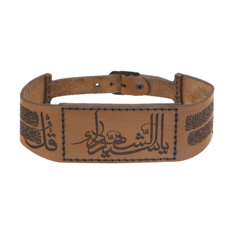 دستبند مردانه بروز چرم مدل چهر قل