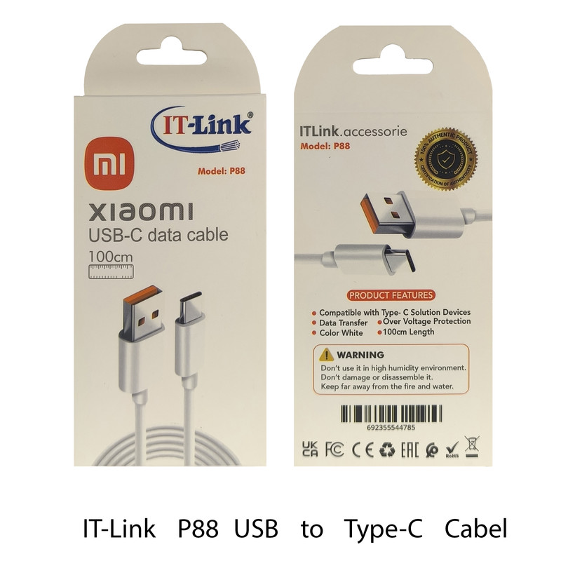 کابل تبدیل USB به USB-C آی تی لینک مدل P88 طول 1 متر