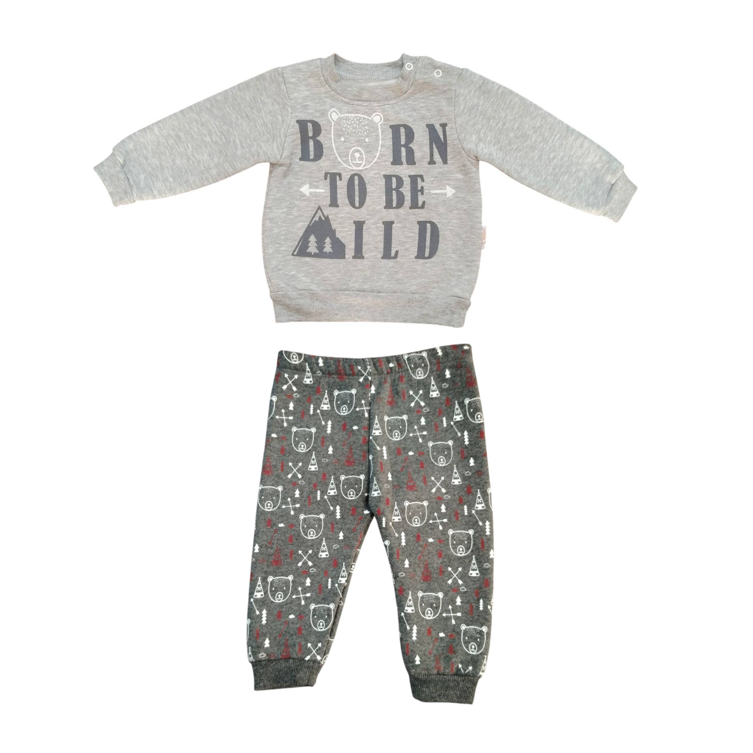 ست سویشرت و شلوار نوزادی مدل خرسی