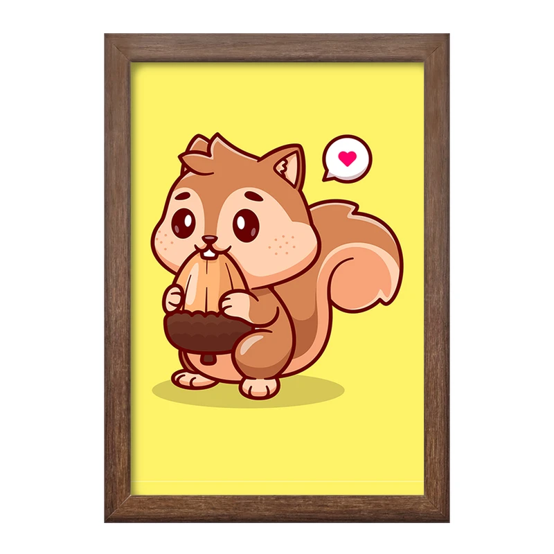 تابلو خندالو طرح حیوانات بامزه سنجاب کد 29660