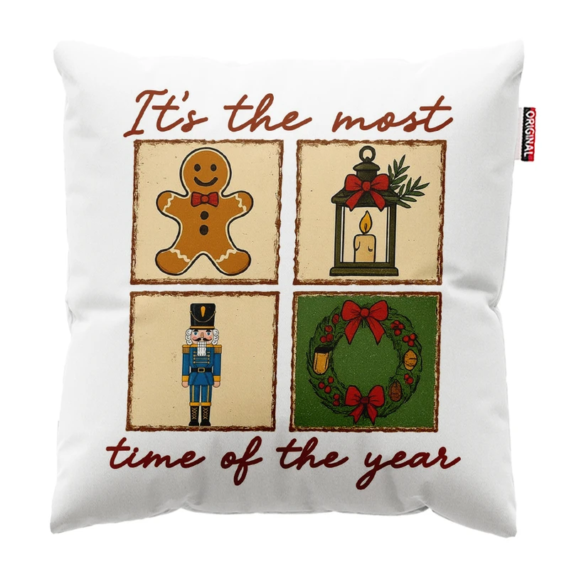 کوسن پاد آفرین مدل کریسمس مبارک کد PK402761 سایز 40*40 سانتی متر