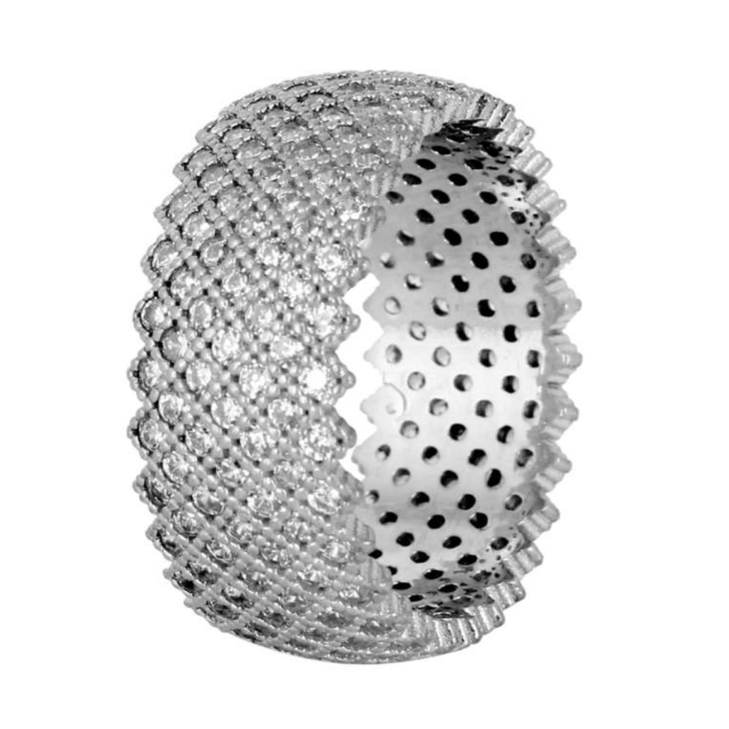 انگشتر نقره زنانه مدل نگین ۴ کد ۶