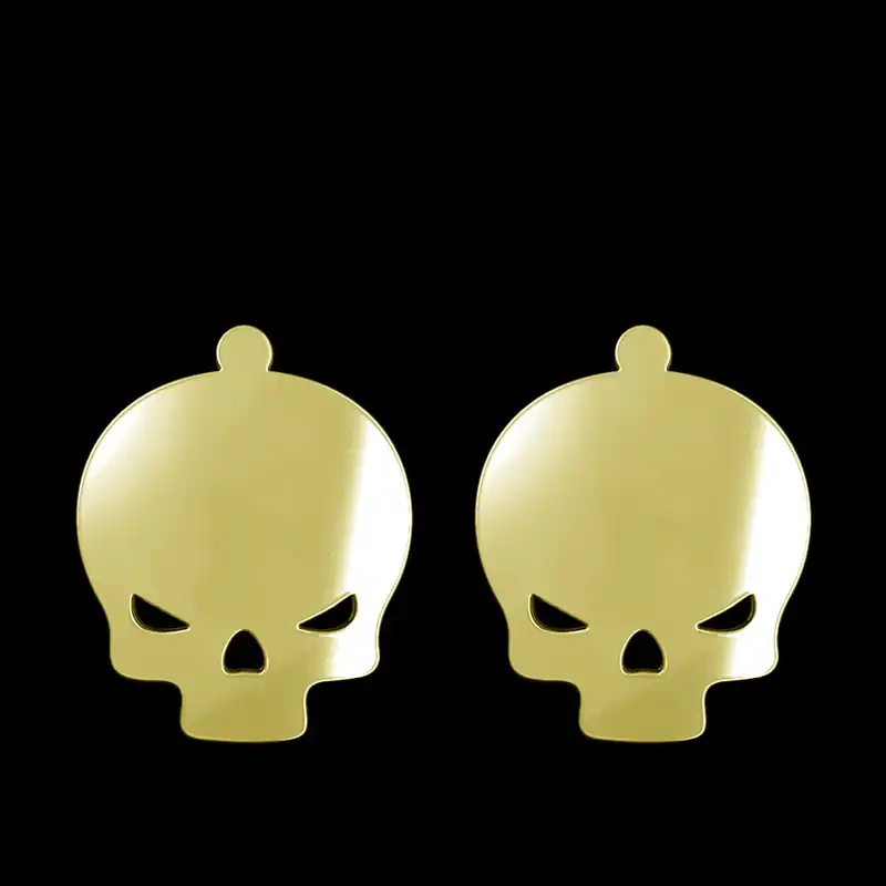 گوشواره طلا 18 عیار زنانه مدوپد مدل جمجمه کد GA1-15680