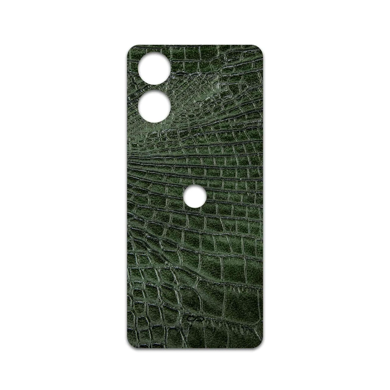 برچسب پوششی ماهوت مدل Green-Crocodile-Leather مناسب برای گوشی موبایل موتورولا Moto G04
