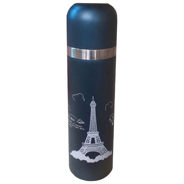 فلاسک استیل طرح ایفل گنجایش 0.5 لیتر فلاسک استیل طرح ایفل گنجایش 0.5 لیتر