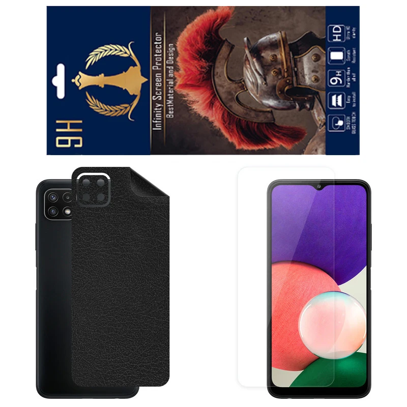برچسب پوششی اینفینیتی مدل CH مناسب برای گوشی موبایل سامسونگ Galaxy A22 5G به همراه محافظ صفحه نمایش