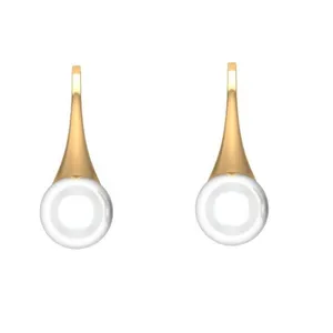 گوشواره طلا 18 عیار زنانه قیراط مدل مروارید کد GH2113