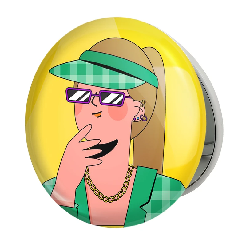 آینه جیبی خندالو طرح دختر قوی Girl Power مدل تاشو کد 28946