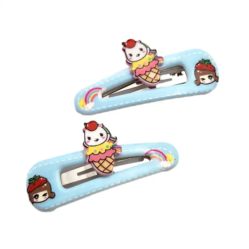 گیره مو دخترانه مدل یونیکورن کد SNG287-9 بسته 2 عددی