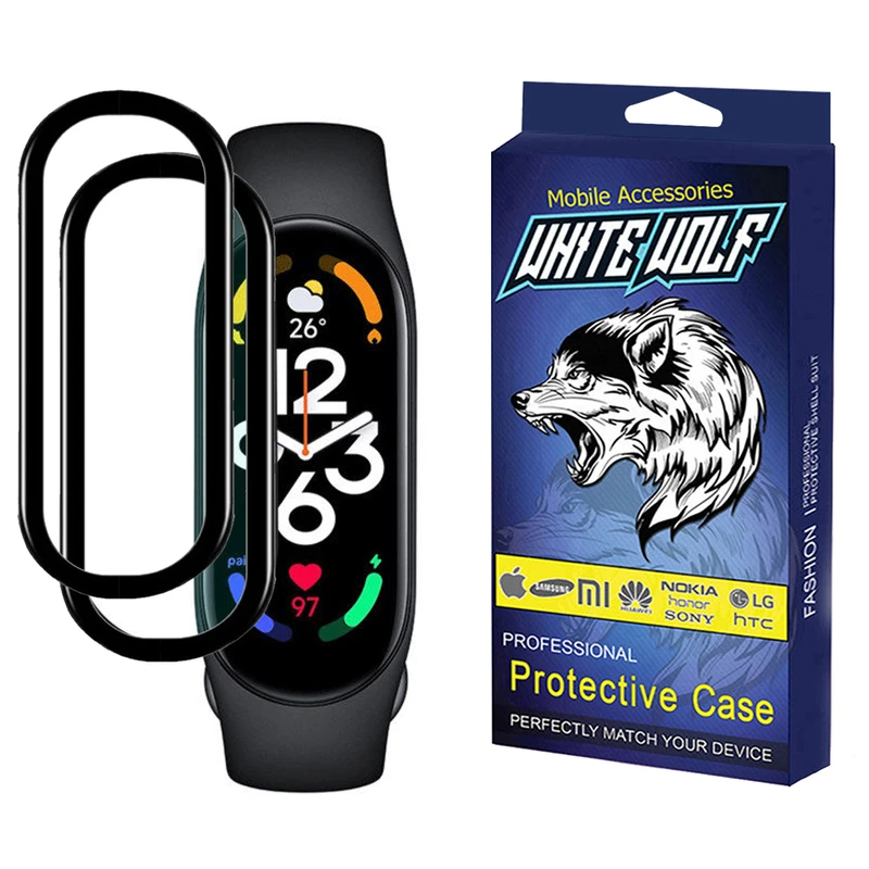 محافظ صفحه نمایش وایت ولف مدل W-2PWM مناسب برای ساعت هوشمند شیائومی Mi Band 7 بسته 2 عددی